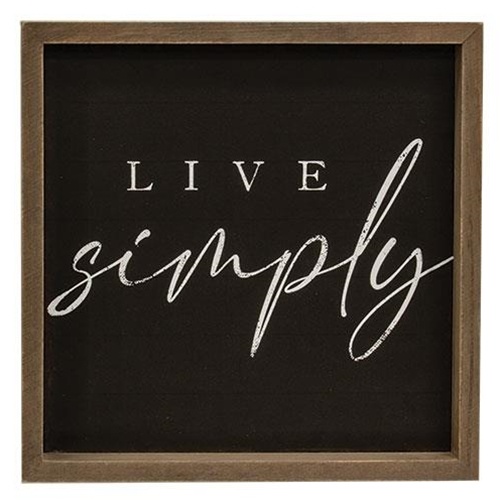 Live Simply Chalkboard Look Frame, 2 Asstd