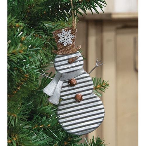 Corrugated Jingle Snowman Ornament