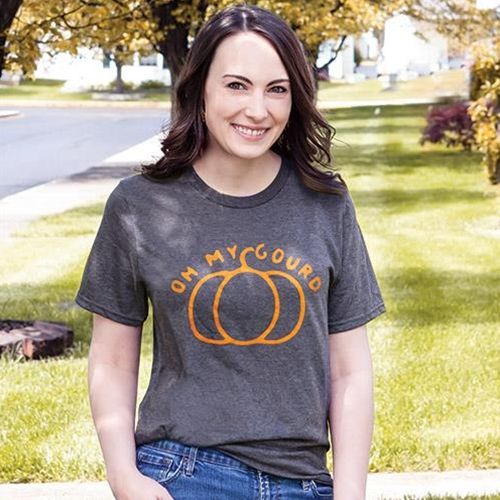 Oh My Gourd T-Shirt, Heather Dark Gray, Small