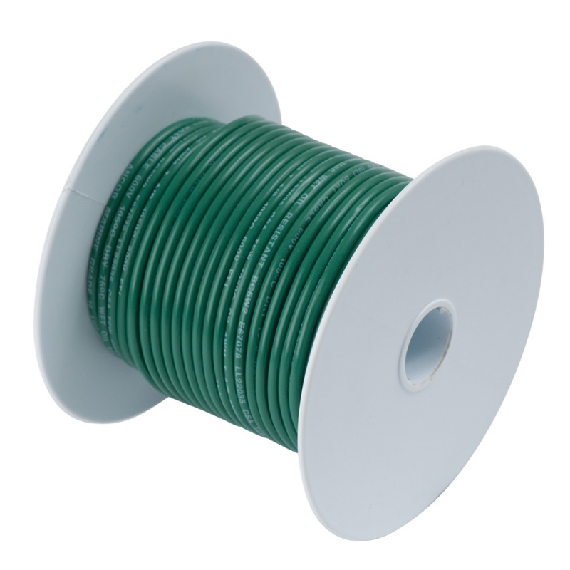 Ancor Green 8 Awg Tinned Copper Wire - 1,000'