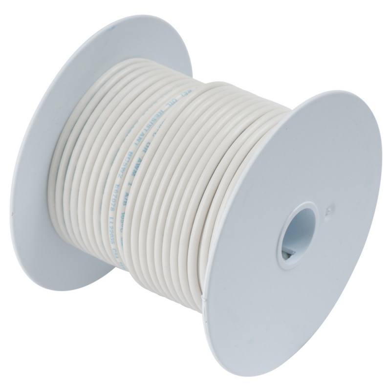 Ancor White 16 Awg Tinned Copper Wire - 100'