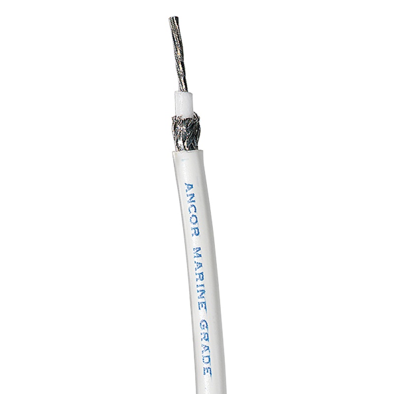 Ancor Rg 8X White Tinned Coaxial Cable - 250'