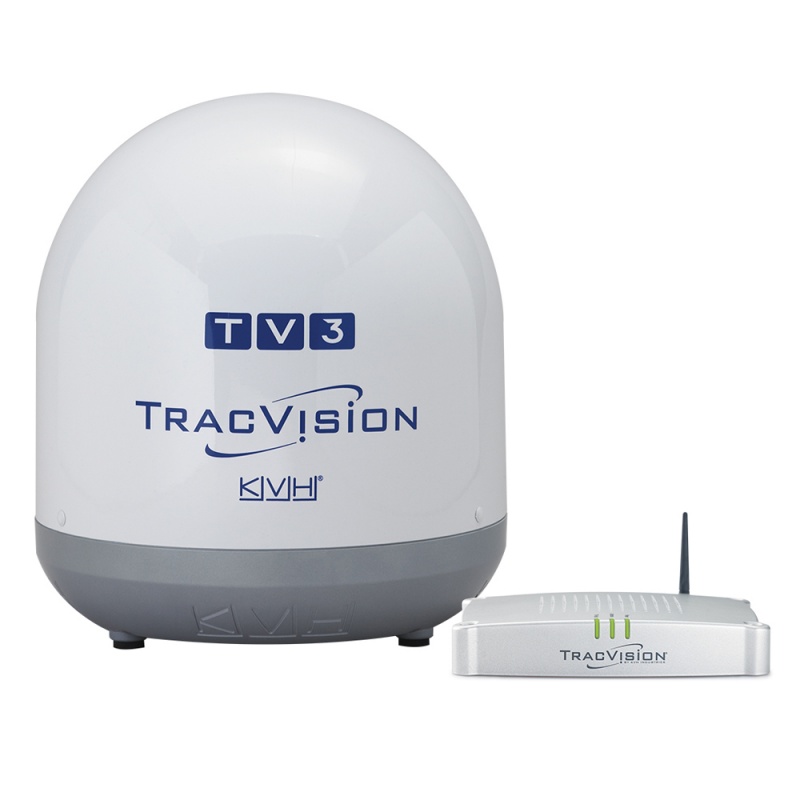 Kvh Tracvision Tv3 W/Ip-Enabled Tv-Hub & Linear Universal Single-Output Lnb