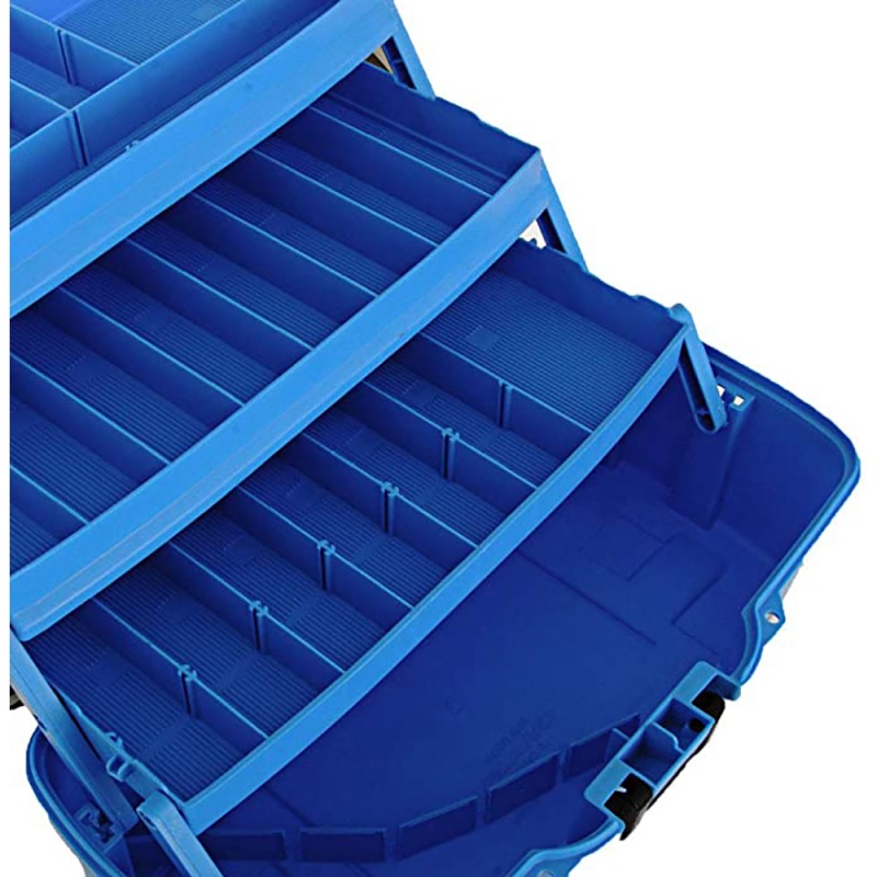 Plano 3-Tray Tackle Box W/Dual Top Access - Smoke & Bright Blue