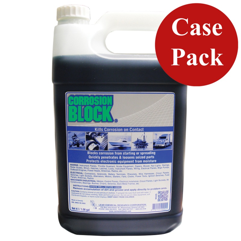 Corrosion Block Liquid 4-Liter Refill - Non-Hazmat, Non-Flammable & Non-Toxic *Case Of 4*