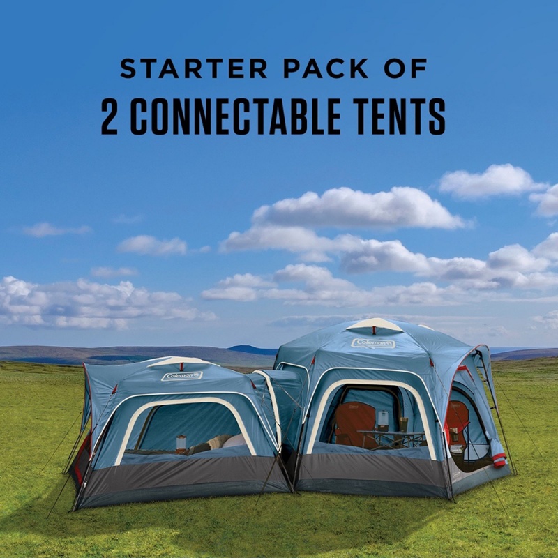 Coleman 3-Person & 6-Person Connectable Tent Bundle W/Fast Pitch Setup - Set Of 2 - Blue