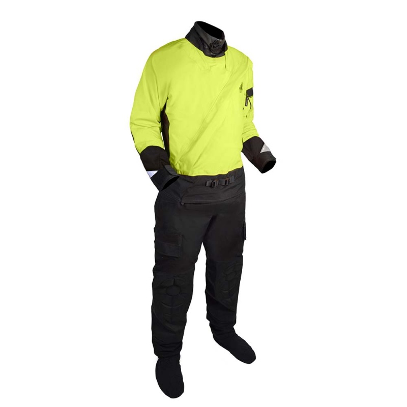 Mustang Sentinel™ Series Water Rescue Dry Suit - Fluorescent Yellow-Green/Black - Small Long