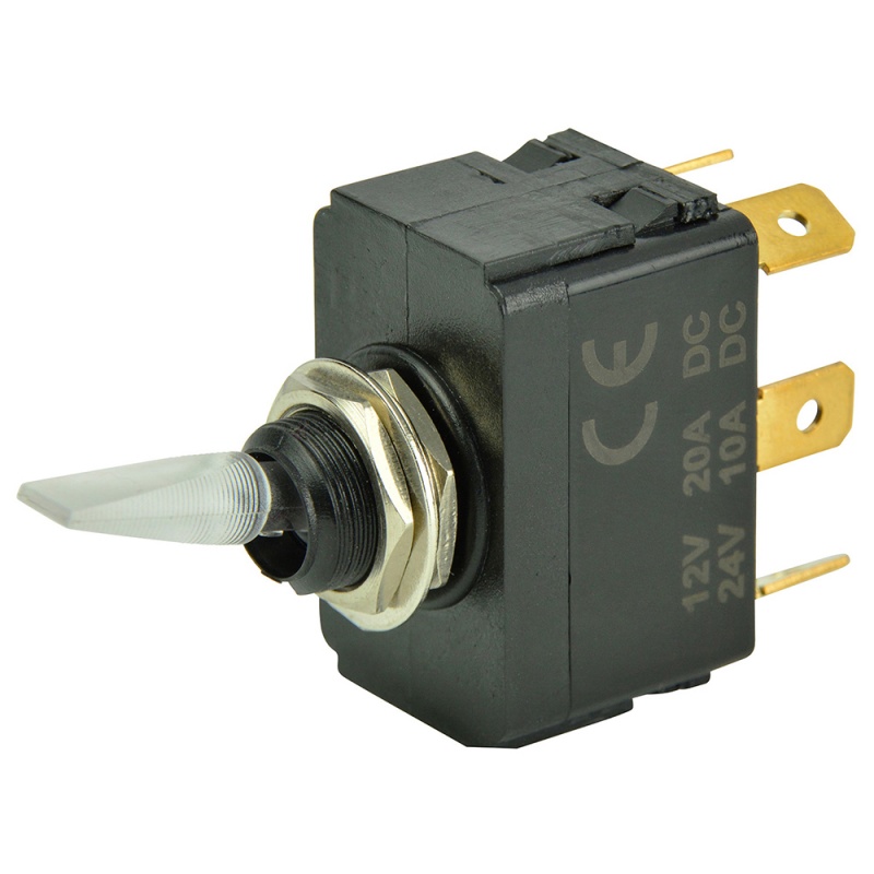 Bep Spdt Lighted Toggle Switch - On/Off/On