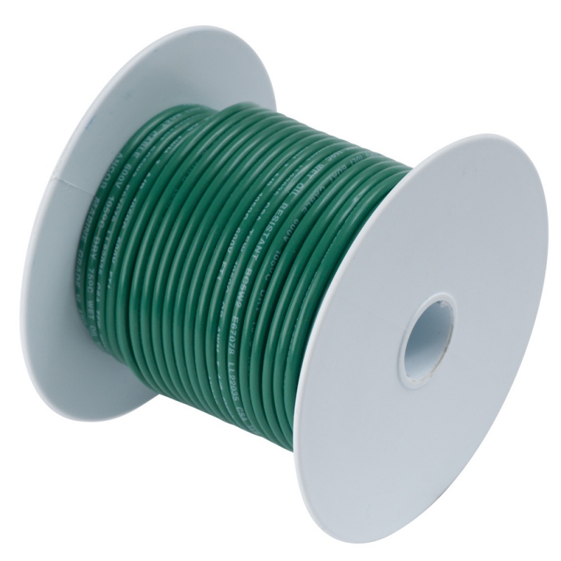 Ancor Green 14Awg Tinned Copper Wire - 100'