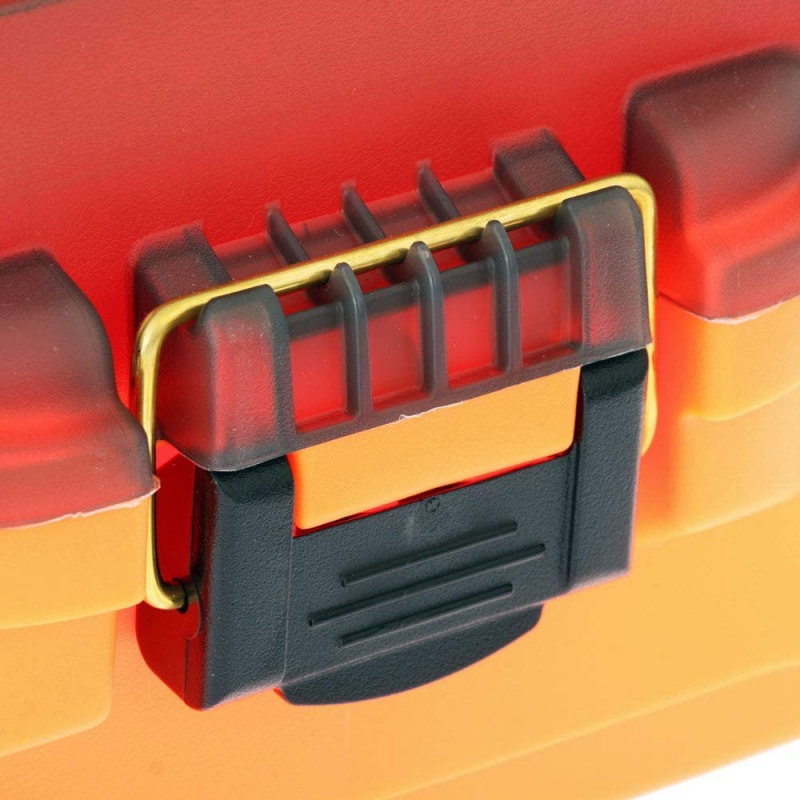Plano 2-Tray Tackle Box W/Dual Top Access - Smoke & Bright Orange