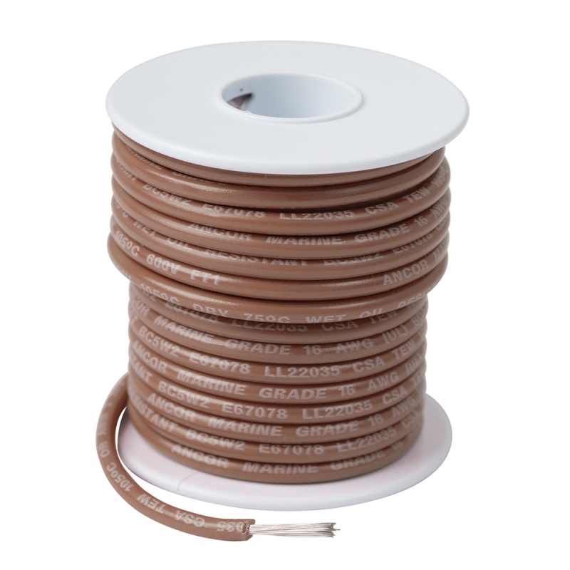 Ancor Tan 16 Awg Tinned Copper Wire - 500'