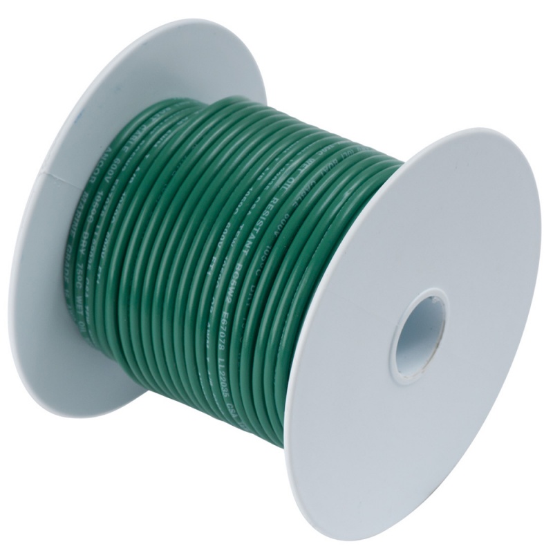 Ancor Green 18 Awg Tinned Copper Wire - 1,000'