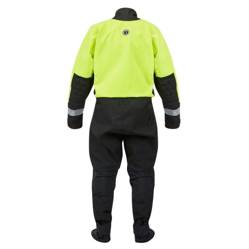 Mustang Msd576 Water Rescue Dry Suit - Fluorescent Yellow Green-Black - Medium