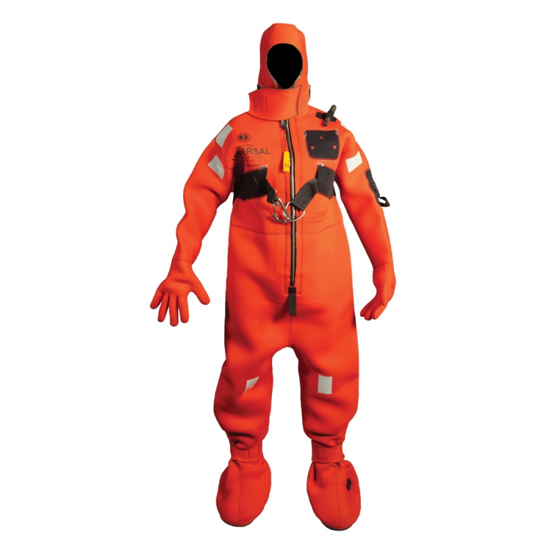 Mustang Neoprene Cold Water Immersion Suit W/Harness - Adult Small - Red