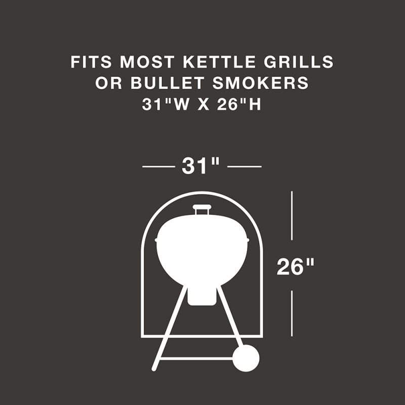 True Guard Kettle/Smoker Style 600 Denier Rip Stop Grill Cover
