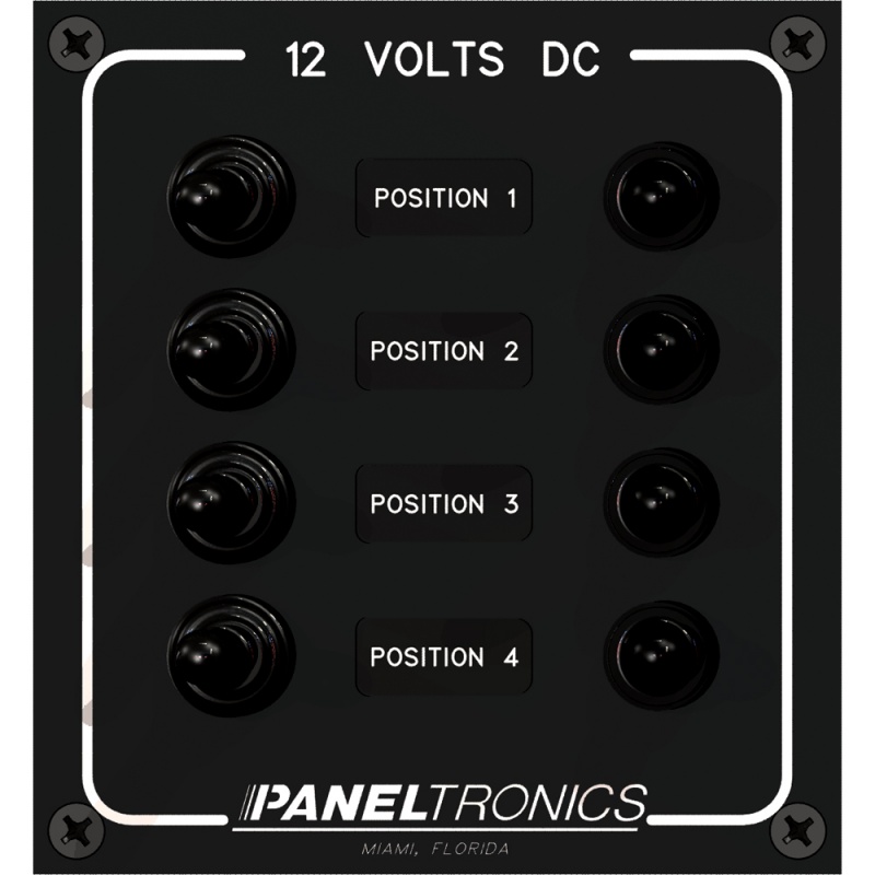 Paneltronics Waterproof Panel - Dc 4-Position Toggle Switch & Circuit Breaker