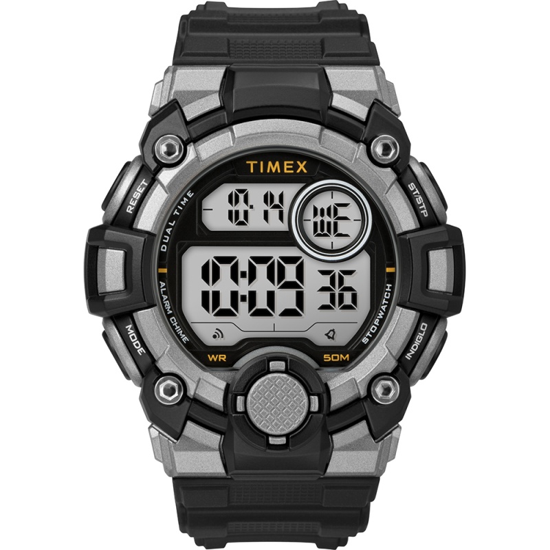 Timex Men's A-Game Dgtl 50Mm Watch - Black/Grey