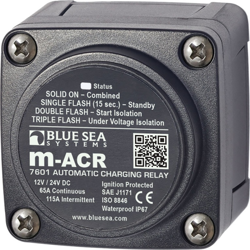 Blue Sea 7601 Dc Mini Acr Automatic Charging Relay - 65 Amp