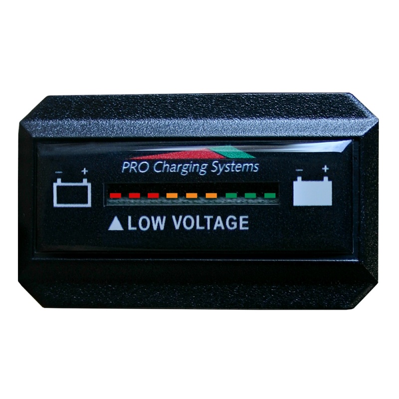 Dual Pro Battery Fuel Gauge - Deltaview® Link Compatible - Rectangle - 72V System (6-12V Batteries, 12-6V Batteries, 9-8V Batteries)