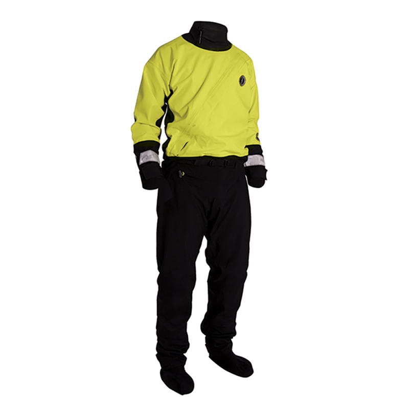 Mustang Water Rescue Dry Suit - Fluorescent Yellow Green/Black - Medium