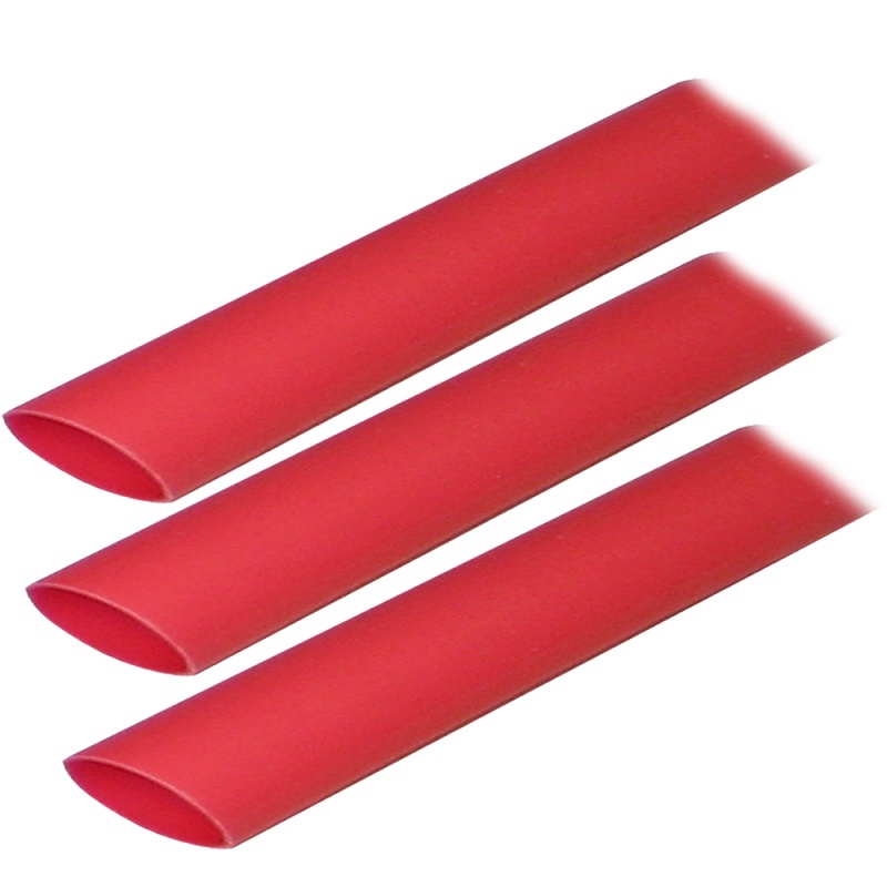 Ancor Adhesive Lined Heat Shrink Tubing (Alt) - 3/4" X 3" - 3-Pack - Red