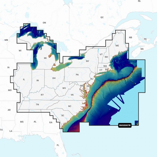 Garmin Navionics Vision+™ NVUS007R U.S. East: Buy Online for Ultimate Marine Navigation