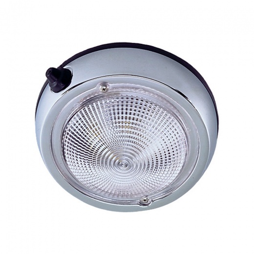 Perko Surface Mount Dome Light - 5" O.D. (4" Lens) Chrome Plated