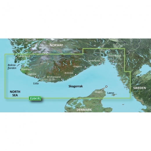 Garmin Bluechart G3 Vision HD - VEU041R - Oslo-Skagerak-Haugesund - MicroSD/SD Card