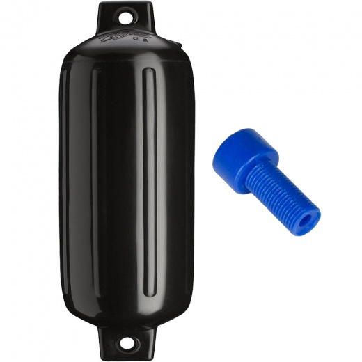 Polyform G-5 Twin Eye Fender 8.8" X 26.8" - Black W/Adapter