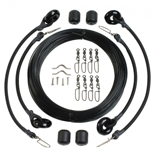 Lee's Deluxe Rigging Kit - Double Rig Up To 37Ft. - Black Mono