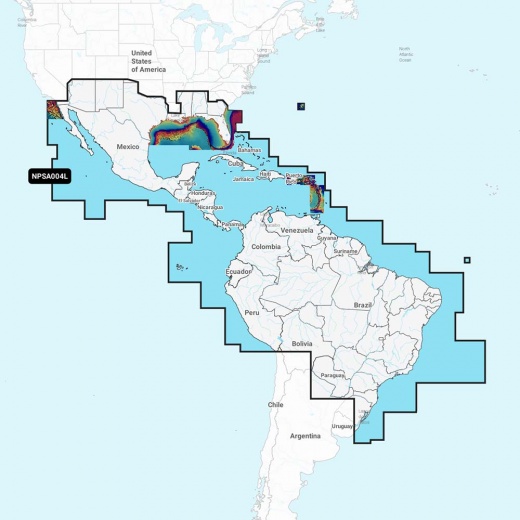 Navionics Platinum+ NPSA004L - Mexico, Caribbean To Brazil