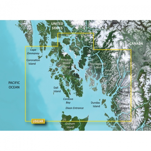 Garmin Bluechart G3 Vision HD - VUS024R - Wrangell - Dixon Entrance