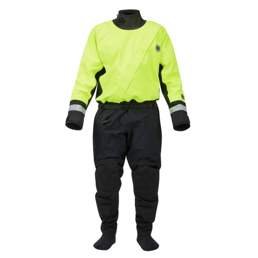 Mustang Msd576 Water Rescue Dry Suit - Fluorescent Yellow Green-Black - XXL