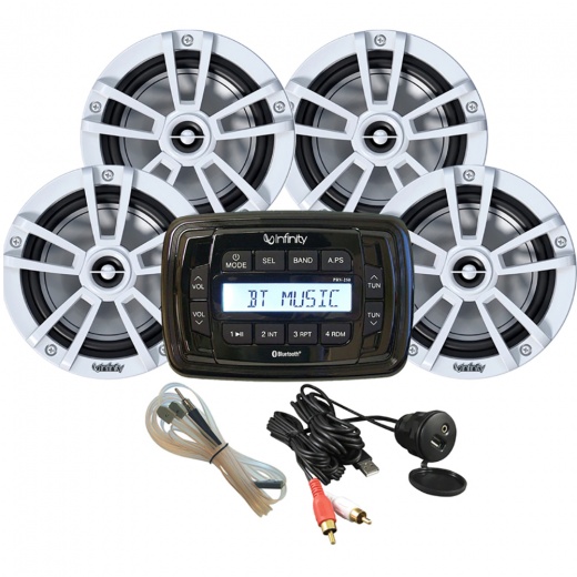 Infinity MPK250 Package with Four (4) White INF622 - 6 1/2" Speakers