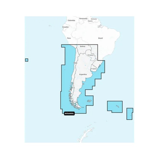 Garmin Navionics Vision+ NVSA005L - Chile, Argentina & Easter Island Marine Charts