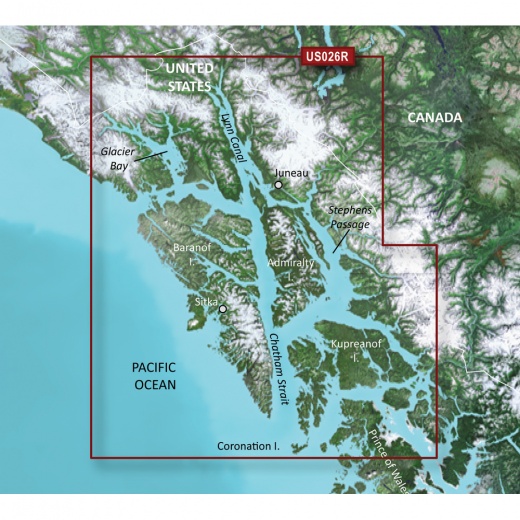 Garmin Bluechart® G3 Vision® Hd - Vus026r - Wrangell/Juneau/Sitka - Microsd™/Sd™