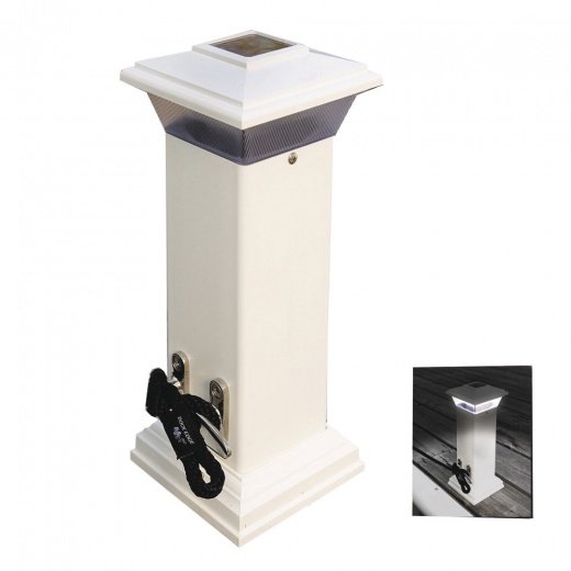 Dock Edge Cleatlite Solar Dock Light W/Ss Mooring Cleat 12"