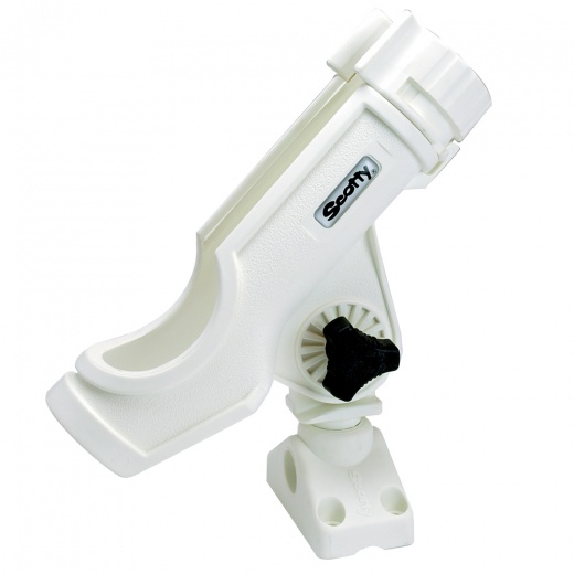 Scotty Powerlock Rod Holder White W/241 Side/Deck Mount