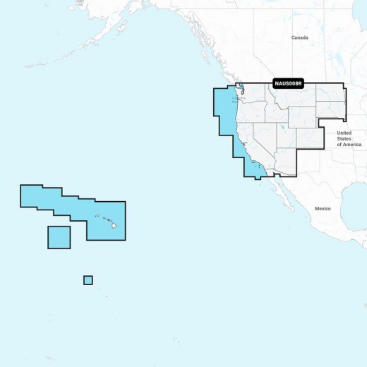 Navionics NAUS008R - U.S. West - Navionics+ Chart