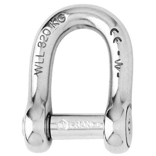 Wichard Self-Locking Allen Head Pin D Shackle - 6Mm Diameter - 1/4"