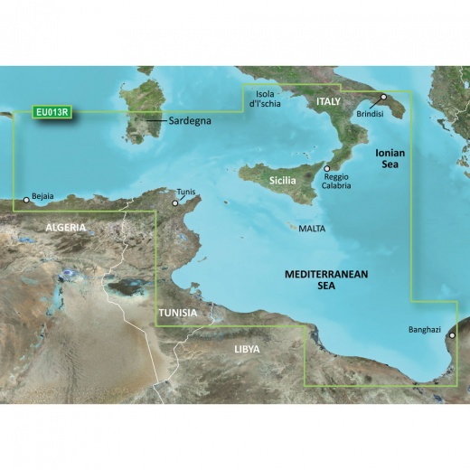 Garmin Bluechart G3 HD - HXEU013R - Italy Southwest & Tunisia