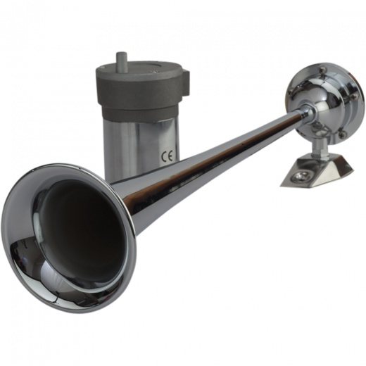 Sea-Dog Chrome Plated Trumpet Airhorn Long Single with Compressor