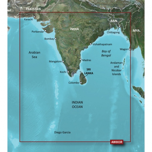 Garmin Bluechart G3 HD - HXAW003R Indian Subcontinent MicroSD/SD