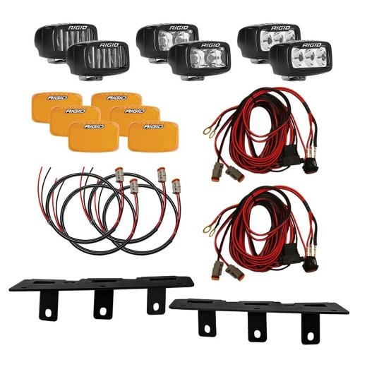 Rigid Industries 2021+ Bronco Mod Bumper Triple SR-M Fog Light Kit