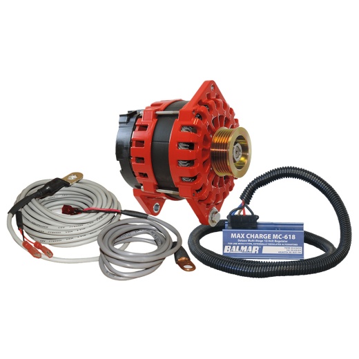 Balmar Alternator 170 Amp Kit 12V 4" Dual Foot Saddle K6 Pulley
