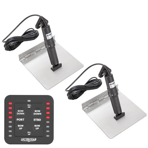 Lectrotab Xka Stainless Steel Trim Tab Kit W/One-Touch Control - 12 X 24