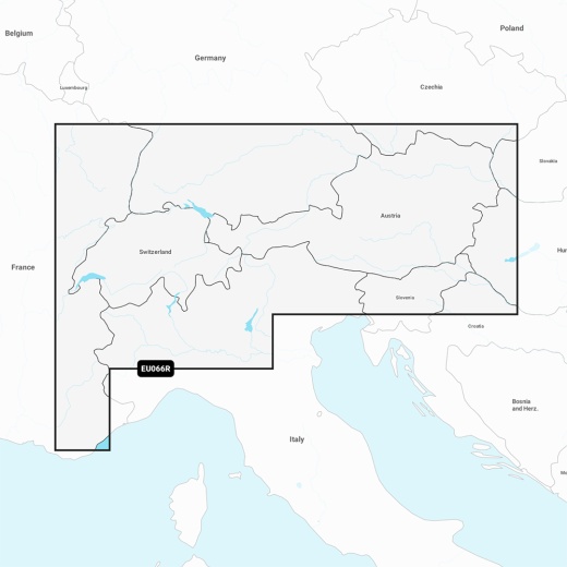 Garmin Navionics Vision+ Nveu066r - Alpine, Lakes & Rivers - Inland Marine Chart