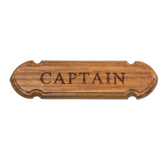 Whitecap Teak 'Captain' Name Plate