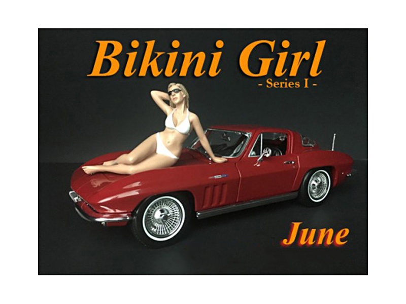 June Bikini Calendar Girl Figurine For 1/18 Scale Models By American Diorama
