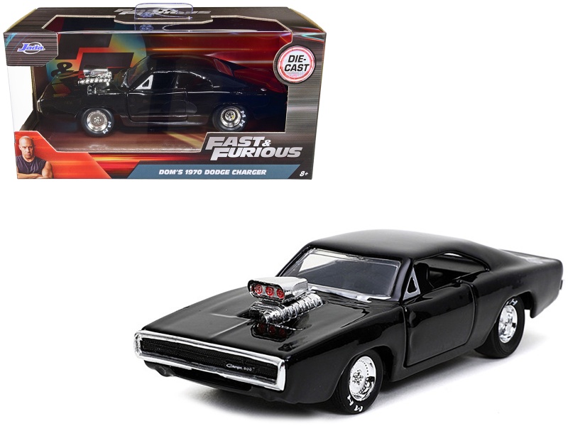 Dom's 1970 Dodge Charger 500 Black - Fast & Furious 9 F9 Diecast Model Car